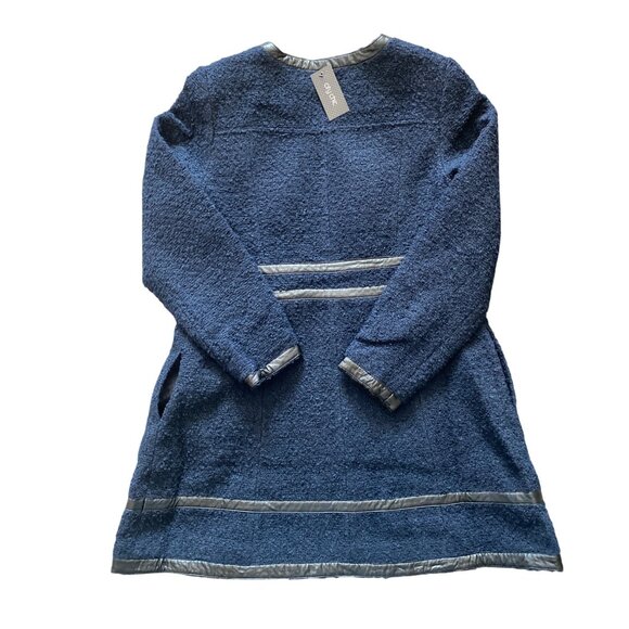 City Chic Winter Escape Coat Navy Blue Longline Jacket Women’s Size 14 - Picture 3 of 14